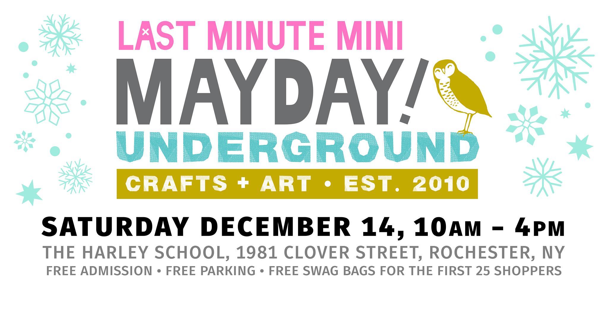 Mayday Rochester Last Minute Mini Mayday! Market – New Venue! – Mayday! Underground ...